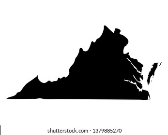 vector illustration of Virginia map