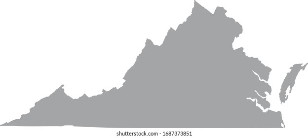 vector illustration of Virginia map