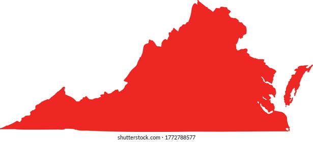 vector illustration of Virginia map