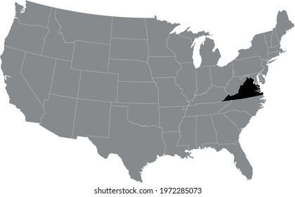 vector illustration of Virginia State map
