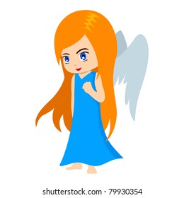 Vector illustration of Virgo in cartoon style