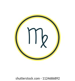Vector illustration of virgo icon line. Beautiful constellation element also can be used as virgin icon element.