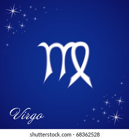 Vector illustration of virgo sign