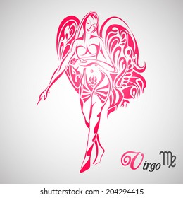 vector illustration of Virgo Zodiac Sign