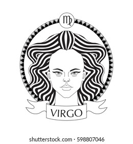 Similar Images, Stock Photos & Vectors of Vector illustration of virgo ...
