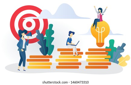 	
vector illustration of virtual business assistant. flat icon on smartphone is merged all accounts, money, cards investment management. graphic design business concept mobile assistant, mobile bankin