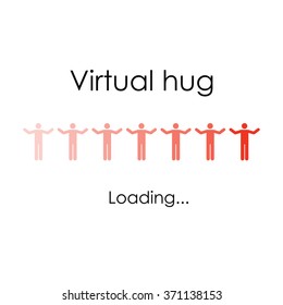 Vector Illustration / Virtual Hug Loading