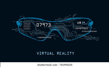 Vector illustration - Virtual Reality glasses