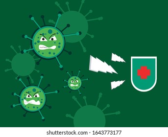 vector illustration of a virus
