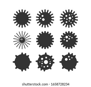 Vector illustration virus or bacteria cell icon or symbol design. Eps 10