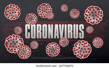 vector illustration of a virus banner design