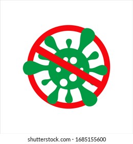 vector illustration of virus. Covid-19 Corona virus concept inscription typography design logo