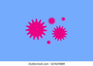 vector illustration of virus danger