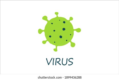 Vector illustration of a virus hand drawn