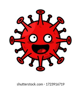 Vector Illustration Virus Happy Face Stock Vector (Royalty Free ...