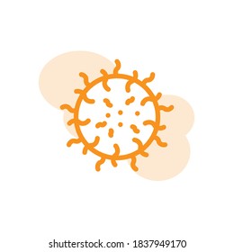 Vector illustration of virus icon design template