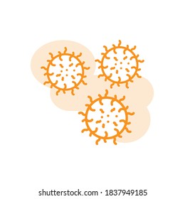 Vector illustration of virus icon design template