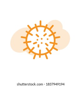 Vector illustration of virus icon design template