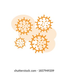 Vector illustration of virus icon design template