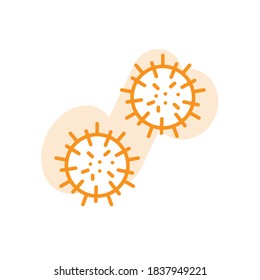 Vector illustration of virus icon design template