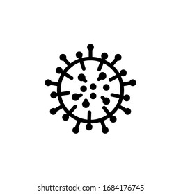 Icono de virus, ilustración vectorial. Plantilla de diseño de línea y dos colores
