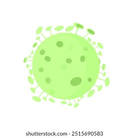 vector illustration of virus icon without background