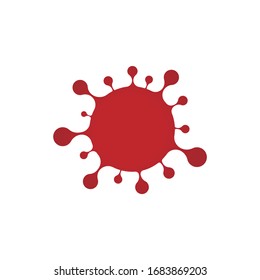 Vector illustration of a virus molecule