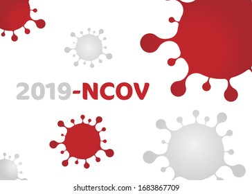Vector illustration of a virus molecule, coronavirus, 19-ncov