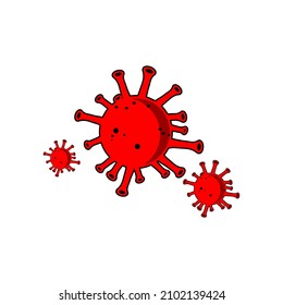 vector illustration of a virus on a white background