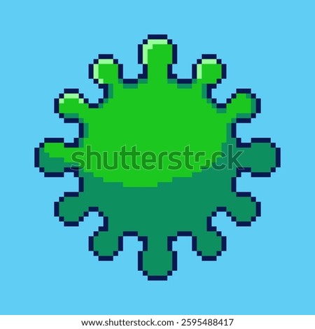 Vector Illustration of Virus with Pixel Art Design, perfect for game assets themed designs