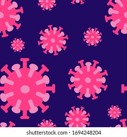 vector illustration virus seamless pattern 
