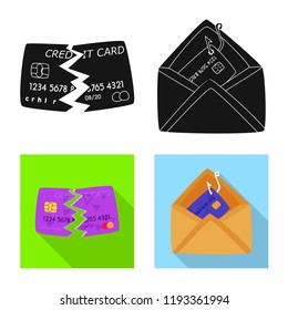 Vector illustration of virus and secure logo. Collection of virus and cyber stock vector illustration.