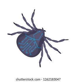 Vector illustration of virus and secure logo. Collection of virus and cyber stock vector illustration.
