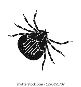 Vector illustration of virus and secure logo. Set of virus and cyber stock vector illustration.