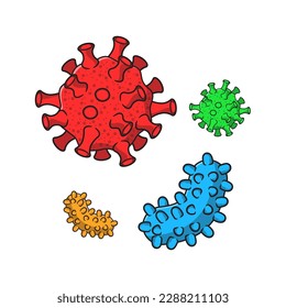 vector illustration of viruses and bacteria