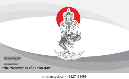 A vector illustration Vishnu