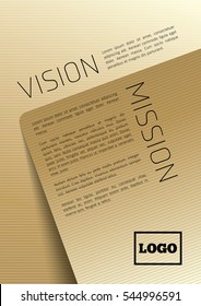 Vector Illustration of Vision and Mission Layout