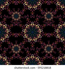 Vector illustration. Vivid repeating doodles - For easy making seamless pattern use it for filling any contours.