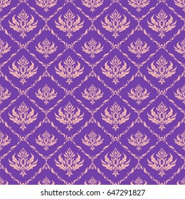 Vector illustration. Vivid repeating - For easy making seamless pattern use it for filling any contours. Sketch in beige and violet colors.