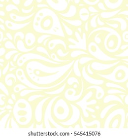 Vector illustration. Vivid repeating floral - For easy making seamless pattern use it for filling any contours. Sketch in beige and white colors.