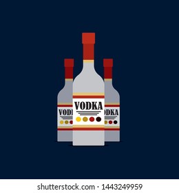 Vector illustration of a Vodka bottle 