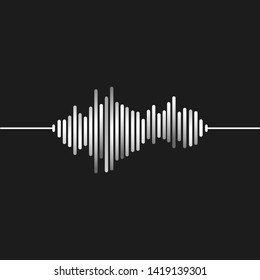 Vector illustration of voice recorder on black background.
