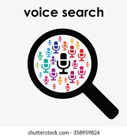 vector illustration / voice search icon