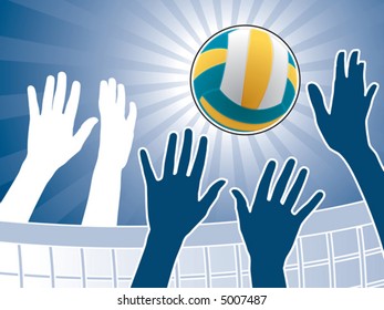 Vector illustration for volleyball competition