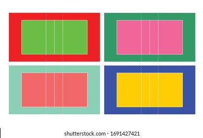 Vector illustration of volleyball court at EPS 10

