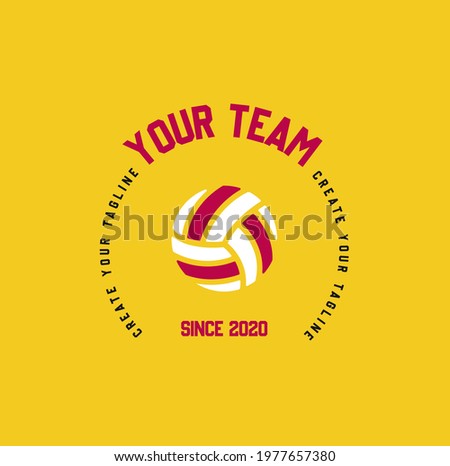 Vector illustration of Volleyball Logo Badge, sport logo, team identity.
