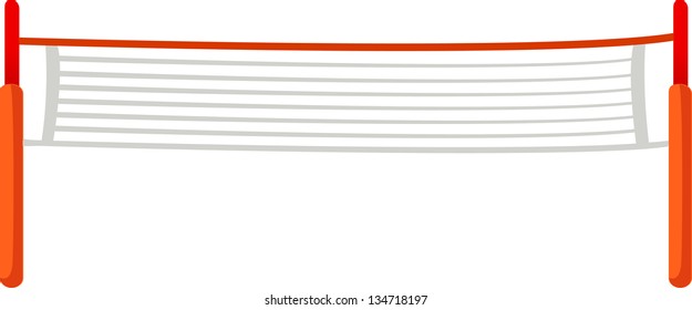 Ilustración vectorial de una red de voleibol