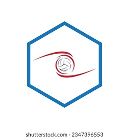 vector illustration of Volleyball sport logo and symbol design