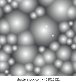 Vector illustration of volume bubbles seamless texture pattern background. Similar on foam. Can use for cover, layout, brochure, leaflet, backdrop, banner, label, textile, print design. Easy to edit.