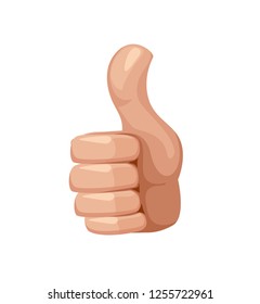 vector illustration of volume hand with finger up, like